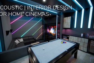 design your home theater or cinema, acoustic treatment and interior design