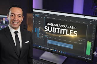 create accurate english and arabic subtitles, captions, and srt files