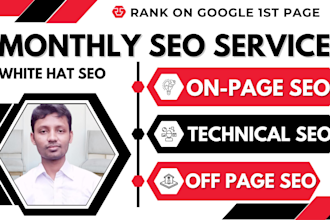 be expert for complete monthly SEO service package in wordpress, shopify, wix