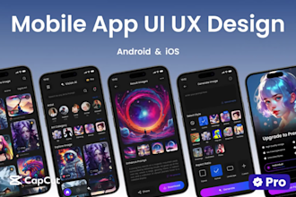 do UI UX design for android and ios mobile apps in figma