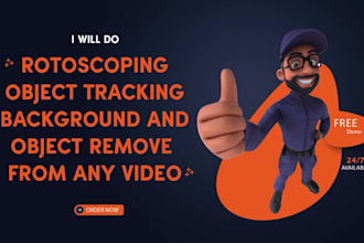 do professional rotoscoping, keying and background remove from videos