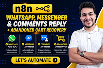 build n8n whatsapp messenger comment auto reply abandoned cart recovery