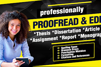 proofread and edit thesis, format dissertation online