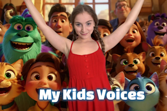 do a kid voiceover, boy or girl in romanian or english