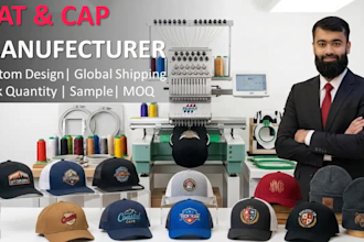 manufacture hat caps with custom designs and logo embroidery