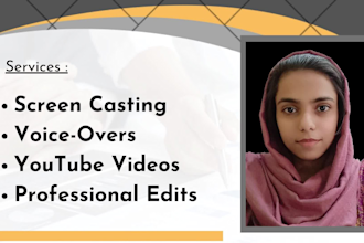 create a high quality screencast tutorial video with voice over