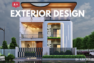 do interior design,3d rendering, exterior design architect, 3d model