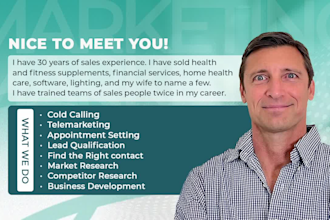 make sales calls to get appointments and qualify leads