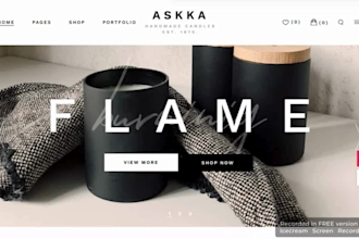 design candle shopify store, candle store and candle website with shopify
