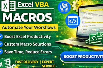 do expert excel vba macros, dashboards and google sheets automation