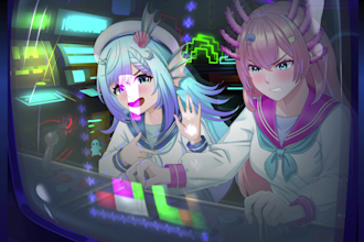 create a professional anime vtuber character for streaming and branding