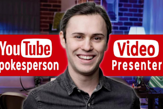 be your male spokesperson and presenter for your youtube channel