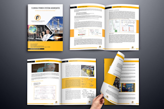 design company profile, brochure, booklet, annual report
