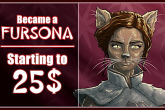 portray you as a fursona furry character