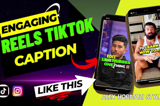add catchy captions and subtitles to instagram reels tiktok video