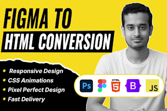convert figma to HTML CSS bootstrap responsive website