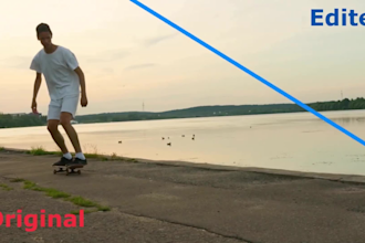 remove  object, replace text, wire and microphone from video