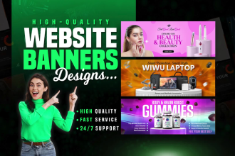 design website banner, web slider, and shopify banner