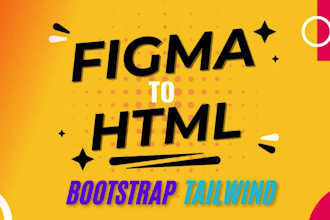 do figma to html psd to html, react components responsive with tailwind css