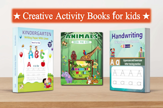 do creative kids activity book cover and interior pages