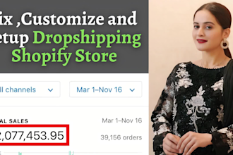 design profitable shopify store or shopify website