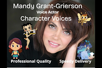 create a female character voiceover