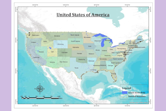 make country, state, county map with any customization