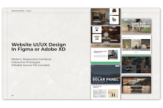do website UI UX design in figma or adobe xd and prototypes