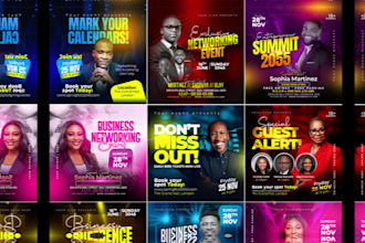 design eye catching event and conference social media posts for any platform