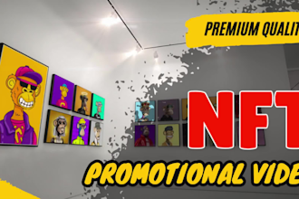 create art gallery nft 3d promo video for your nfts