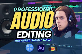 edit, clean, fix and improve your audio in 12hrs or less