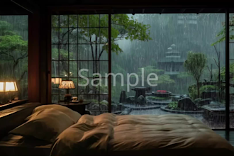 create cozy rain and relaxing video for meditation