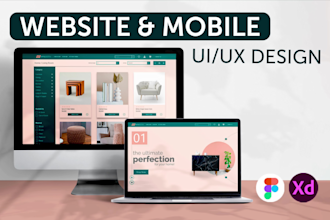 design a mobile app or website UI UX, wireframe, and prototype