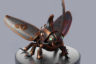 design 3d character and cartoon model in blender