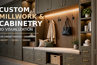 create custom millwork and cabinetry 3d visualization for cabinet makers