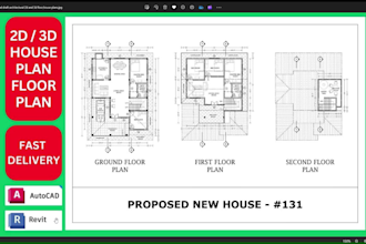 create 2d and 3d architectural floor plans and house designs
