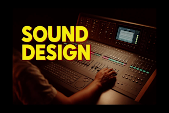 sound design, sound effects for your video, animation, game, film