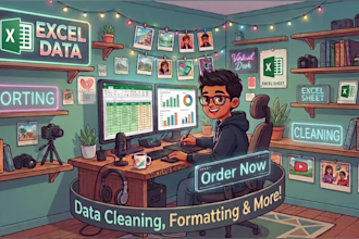 do professional excel data cleaning, sorting, and deduplication