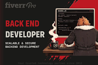 be your back end developer using node js