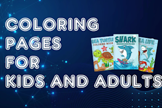 create unique coloring pages for children and adults for KDP coloring books