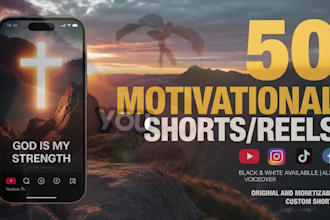 create motivational videos reels, tiktok and youtube shorts