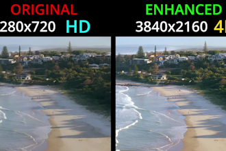 enhance denoise and upscale your video up to 4k or 8k