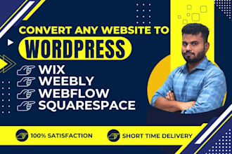convert clone wix, squarespace, weebly, webflow to wordpress