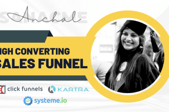 create landing page, sales funnel, email automation in systeme io