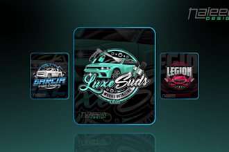 design a premium car detailing logo