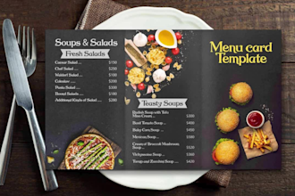 design captivating restaurant menus and digital menu boards for your cafe