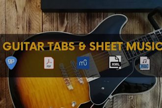 transcribe your song to a guitar tab or music sheet