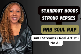sing rnb vocals rap and write a catchy hook for your song