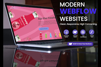 create a responsive webflow landing page