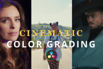 do cinematic color grading as a professional colorist